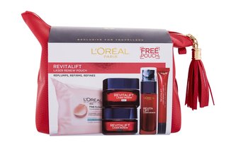 L´Oréal Paris Revitalift Laser Renew denní pleťový krém Revitalift Laser Renew 50 ml + noční pleťový krém Revitalift Laser Renew 50 ml + pleťové sérum Revitalift Laser Renew 30 ml + oční krém Revitalift Laser Renew Laser X3 15 ml + čisticí ubrousky na obl
