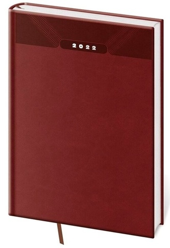 Diář 2022 Print - anglicky červený, denní, A4
