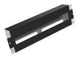 Solarix RAIL-3U-DIN-BK Instalační panel 3U s DIN lištou do 19\" rozvaděče, BK RAL9005