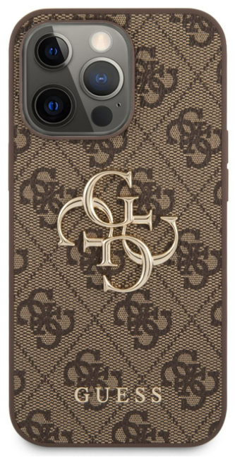 Guess Big 4G Metal Logo Case iPhone 13 Pro, Brown