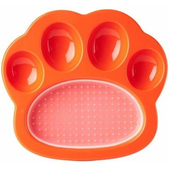 PetDreamHouse zpomalovací miska Paw 2 v 1 Mini – oranžová PetDreamHouse zpomalovací miska Paw 2 v 1 Mini – oranžová