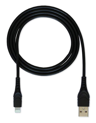 CUBE1 nylon data kabel USB-C>Lightning, 1,2m,Black