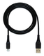 CUBE1 nylon data kabel USB-C>Lightning, 1,2m,Black