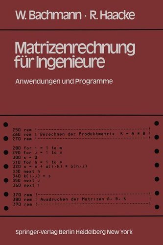 Matrizenrechnung für Ingenieure