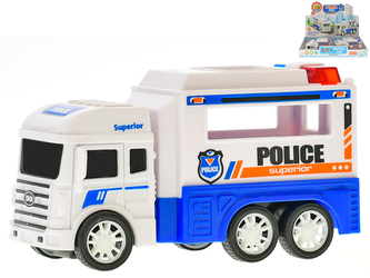 Auto policejní 12cm na setrvačník 8ks v DBX