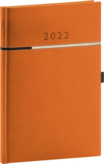 Týdenní diář Tomy 2022, oranžovočerný