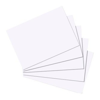 Herlitz - Karty do kartotéky, A8, čisté bílé