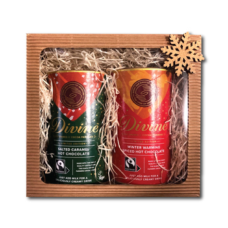 Dárkový balíček luxusních horkých čokolád perníkové koření a slaný karamel 300g