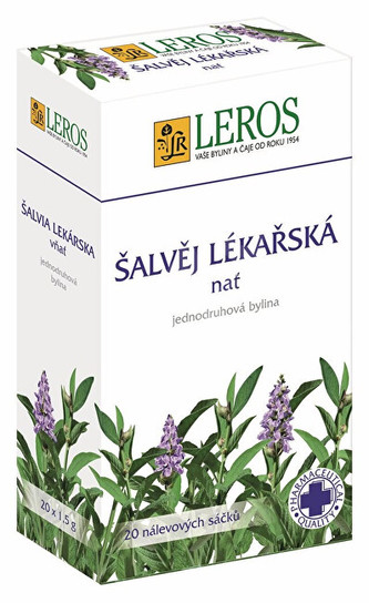 LEROS Šalvěj lékařská nať 20 x 1,5 g