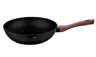 Pánev Berlingerhaus Wok s mramorovým povrchem BH-1719, 28 cm EBONY Line Rosewood