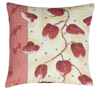 Povláček krepový - lístky terra - 40x40cm