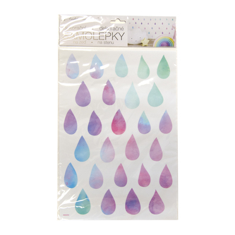 Samolepky na zeď kapky 24x42 cm