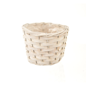 Květináč proutí/UH bílý 15x15x12 cm