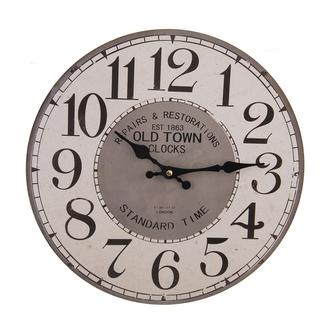 Hodiny nástěnné dřevo Old Town pr. 34 cm