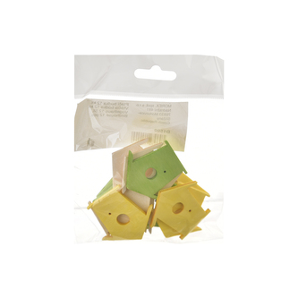 Přízdoba dřevo ptačí budka 3 barvy 12 ks 4x3,5 cm