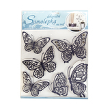 Samolepky na zeď motýli černí pohyb. křídla 30x30