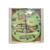 Hodiny nástěnné sklo Garage pr. 30 cm