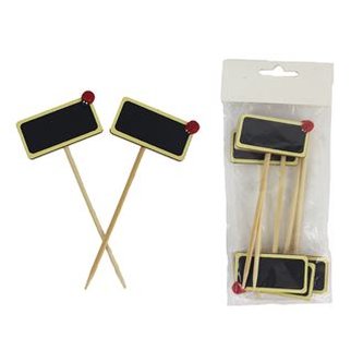 Zápich dřevo k bylinkám beruška 6 ks 6x14 cm