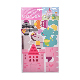 Skládačka papír hrad 21x37 cm