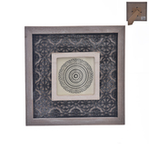 Fotorámeček dřevo šedý/černý 23x2x23 cm