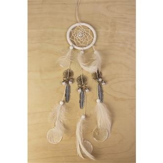 Lapač snů vánoční bílý 45 cm