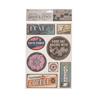 Samolepky cedule nápis 8 ks 25x42 cm