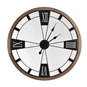 Hodiny nástěnné dřevo/kov pr. 70 cm