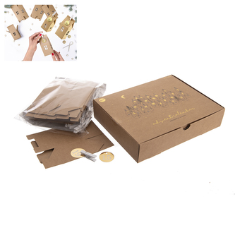 Adventní kalendář - papírové chaloupky DIY - Kraft Adventní kalendář - papírové chaloupky DIY - Kraft