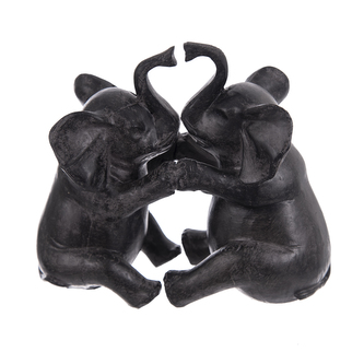 Slon dřevo černý kiss 18x8x15 cm