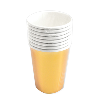 Kelímek papír párty zlatý 8 ks 350 ml