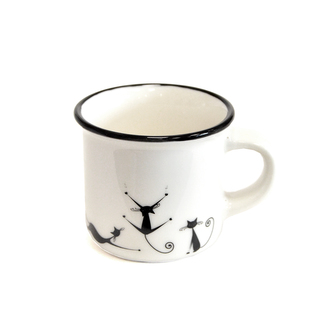 Hrnek ker. kočky bílý 75 ml