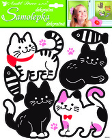 Samolepky kočky černobílé 32x26 cm