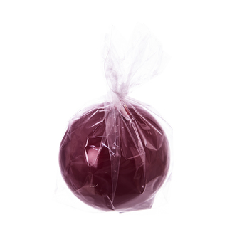 Svíčka koule lesk bordó 217 g pr. 8 cm