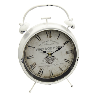 Budík kov bílý