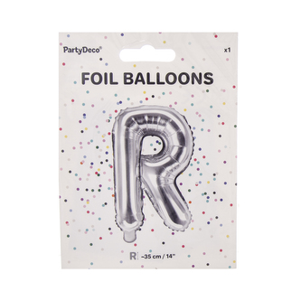 Balónek fólie písmeno R stříbrný 35 cm
