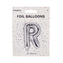 Balónek fólie písmeno R stříbrný 35 cm