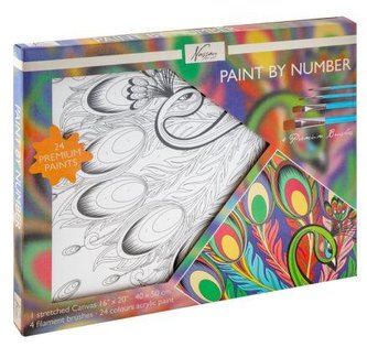 Nassau Malovaní na plátno 40 x 50 cm - Páv