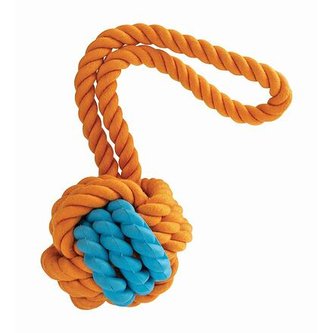 Kombinovaný Monty míč přírodní guma a bavlna s poutkem 29cm HipHop