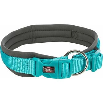 Obojek PREMIUM polstrovaný neoprenem - oceán/grafit - L-XL:56-62cm/25mm
