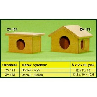 Domek pro myš-dřevo