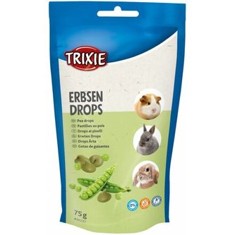 PEA DROPS - hráškové dropsy, pamlsek pro hlodavce, 75g