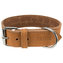 Rustic kožený obojek Heartbeat - hnědá - M:38-47cm/40mm