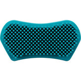 Masážní kartáč, přírodní guma, 6x12cm, tyrkysová - DOPRODEJ