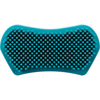 Masážní kartáč, přírodní guma, 6x12cm, tyrkysová - DOPRODEJ