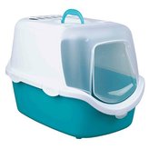 WC VICO kryté s dvířky a filtrem, EASY CLEAN 56x40x40cm,  - tyrkysovo/bílé