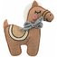 HORSE - kůň, šustící hračka pro kočky s catnipem, 10cm, plsť