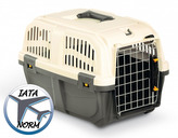 Transportní přepravka SKUDO 2,  XS-S,  35x36x55 cm, tmavě šedá/písková