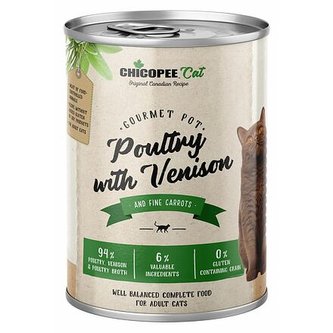 CHICOPEE ADULT GOURMET drůbeží, zvěřina konzerva pro kočky 400 g