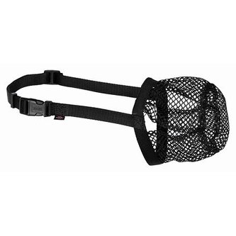 Ochranný náhubek polyester síťka XS černý, 14 cm/18-26 cm
