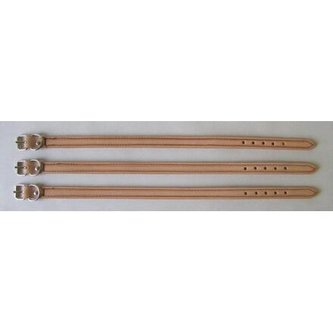 Obojek kožený, zdvojený 40/1.6cm - DOPRODEJ